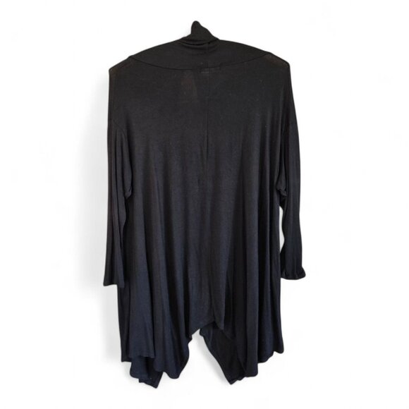 Altar'd State Black Long Sleeve Cowl Neck Tunic Top Asymmetrical Hem Small - Picture 2 of 5